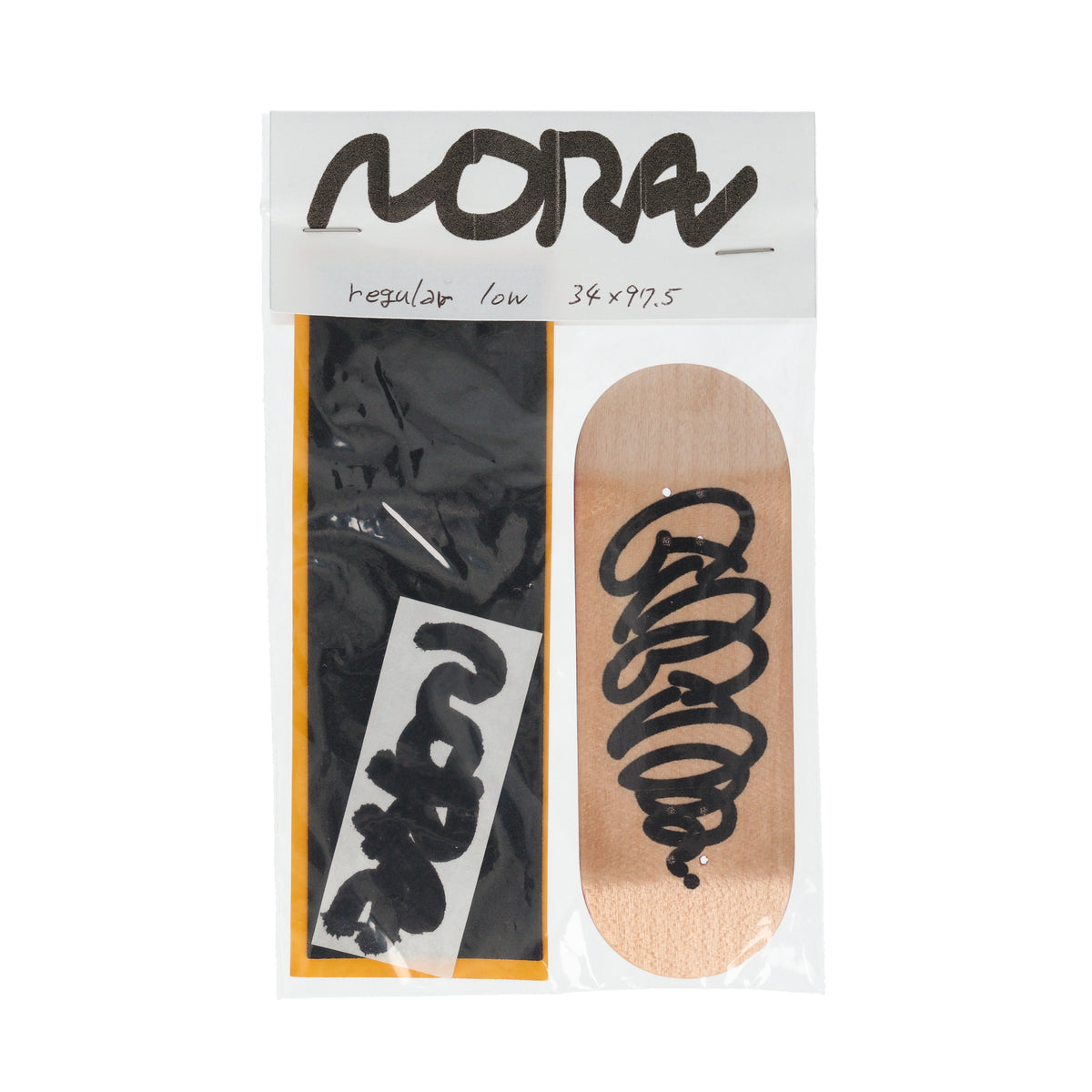 NORA Tag Black Regular Low 34mm Fingerboard Deck – curiousboards.com